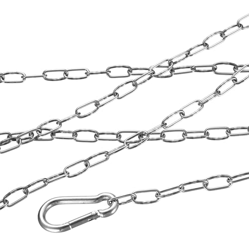 Edelstahlkette Meterware, 5M Metallkette Stahlkette, 1,5mm Gliederkette, Kettenglieder, Verlängerungskette Edelstahl Ketten zum Aufhängen für Hundekette Ankerkette Wäschekette Schwenkkette