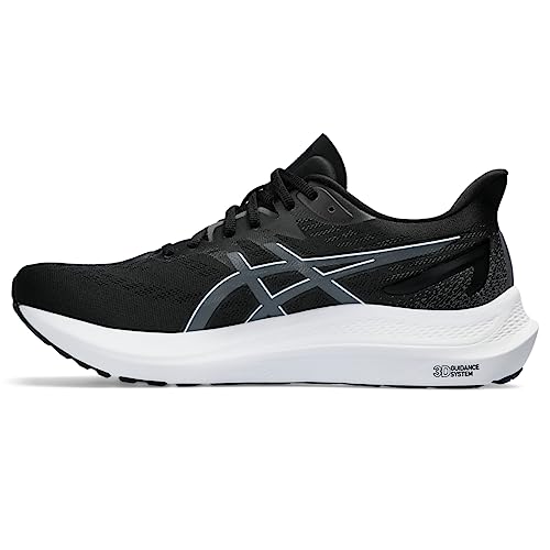 ASICS Men's GT-2000 12 Running Shoes, 10.5, Black/Carrier Grey