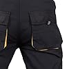 REIS FORECO-T BJS50 Pantaloni da Lavoro per Uomo, Protettivi, Antitaglio, Cargo, 80% Poliestere 20% Cotone, Nero Grigio Chiaro, Taglia 50