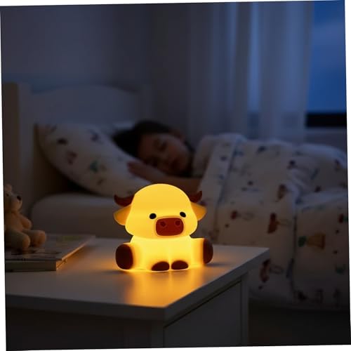 Lámpara de Mesa de Noche Vaca Escocesa Dimmable Silicona miniatura 2