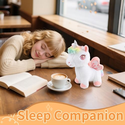 Image of Plush Unicorn Stuffed Animal, Pink Unicorn Plush Toys for Girls Girlfriend Lovers, 11.8 Inches Smooth Plushies Hugging Pillow, Cute Pony Stuffed Animal Cuddle Toy Gift for Birthday Valentine Christmas
