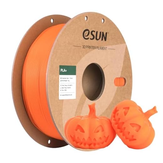 eSUN PLA+ Filament 1.75mm 1KG, 3D Printer Filament Dimensional Accuracy +/- 0.03mm, 1kg Cardboard Spool(2.2lbs) 3D Printing Filament, Fits for Most FDM 3D Printers,Orange