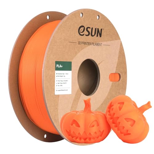 Image of eSUN PLA+ Filament 1.75mm 1KG, 3D Printer Filament Dimensional Accuracy + /- 0.03mm, 1kg Cardboard Spool(2.2lbs) 3D Printing Filament, Fits for Most FDM 3D Printers,Orange