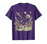 Space Battle Vintage Retro Sci-fi Fighter Galaxy War T-Shirt