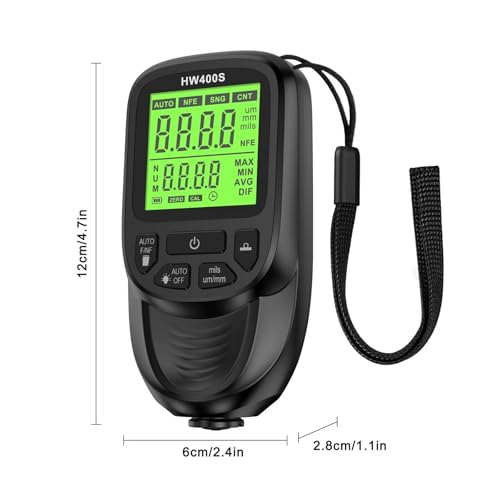 Medidor de espesor digital para pintura HW400S 0-2000μm miniatura 7