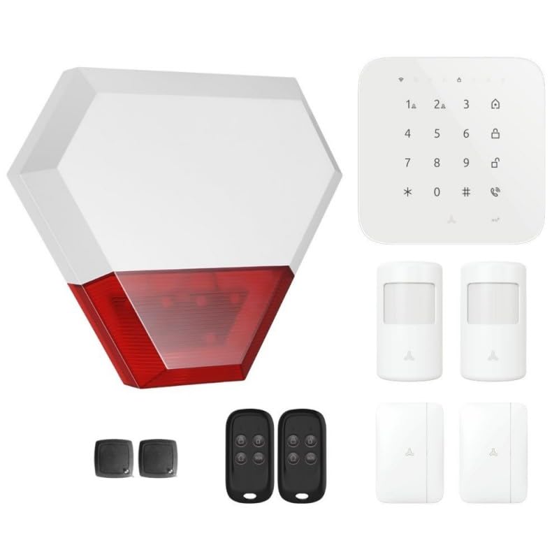 Alarme Maison sans Fil WiFi et GSM 4G connectée CASA avec sirène extérieure - kit 7