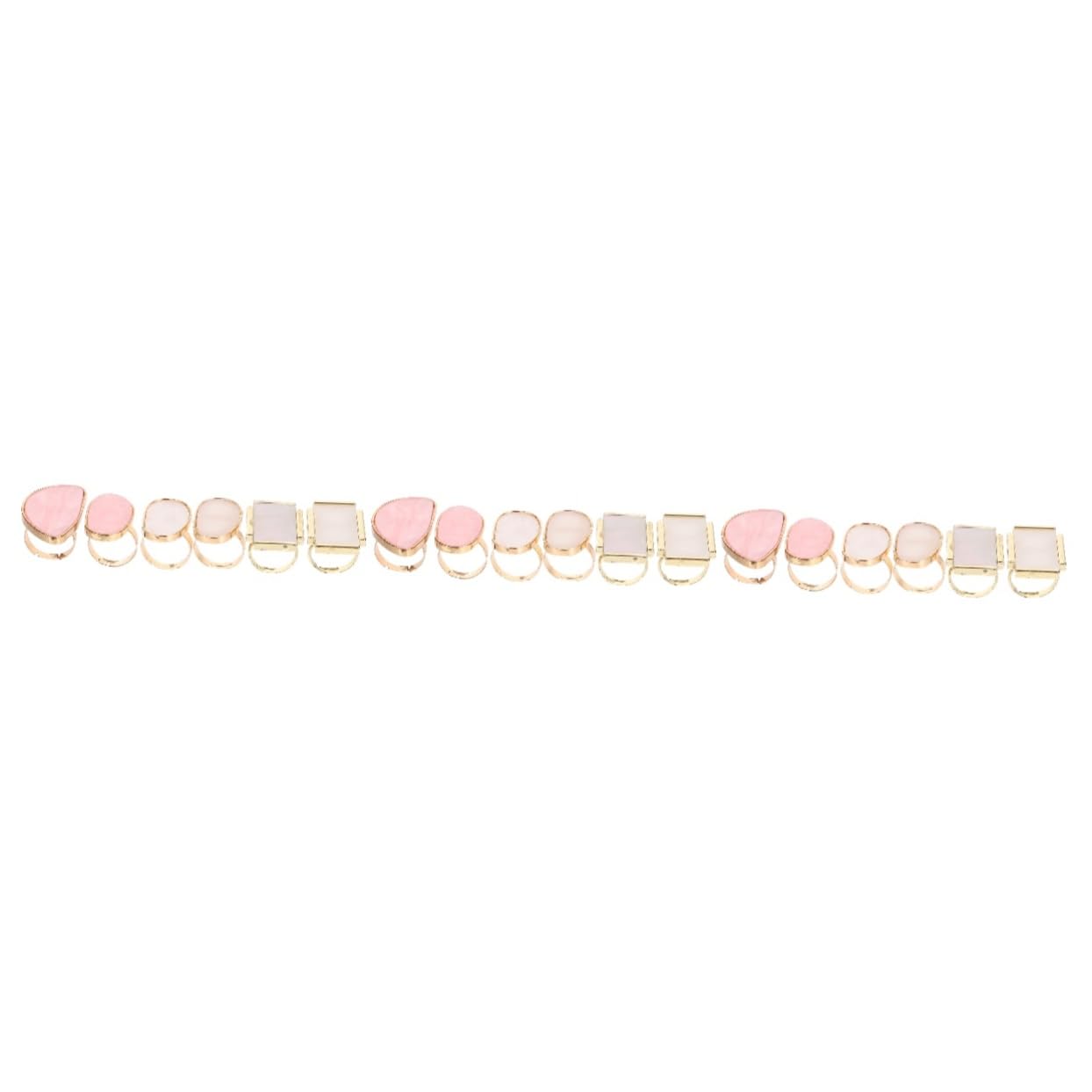 Angoily 18 Piezas Paleta De Anillos Anillo De Resina Anillos De Pegamento para Uñas Bandeja De Arte De Uñas Herramientas De Uñas para Arte De Uñas Mini Uñas Tablero De Visualización Ágata