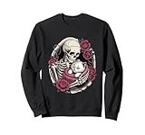 Photo Gallery scheletro che abbraccia gatto gotico floreale raccapricciante carino halloween felpa Photo Gallery scheletro che abbraccia gatto gotico floreale raccapricciante carino halloween felpa