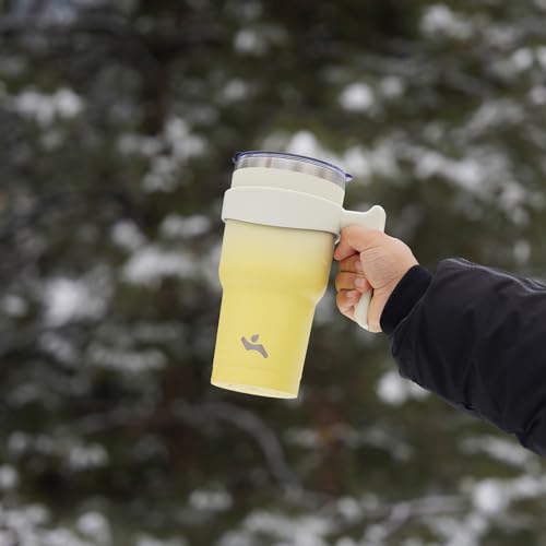 Image of Konokyo 30 oz Tumbler with Handle and Straw, Insulated Travel Mug