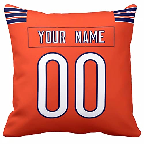 Image of ANTKING Chicago Throw Pillow with Custom Name and Number Personalized Gift for Men Women Boys