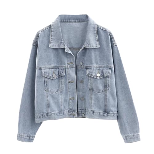 Veste en jean pour femme en finir avec les hauts rigides hauts décontractés du printemps