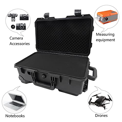 Stranthother Hard Case With Foam, Shockproof Camera Cases, Carry On Hard Case Waterproof, Protective Case With Foam All Weather, For Drones, Camera, Telescope, 28 Inch Black #TOP3