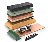 Premium Knife Sharpening Stone Set – 400/1000 and 3000/8000-Grit Professional, Whetstone Set Include