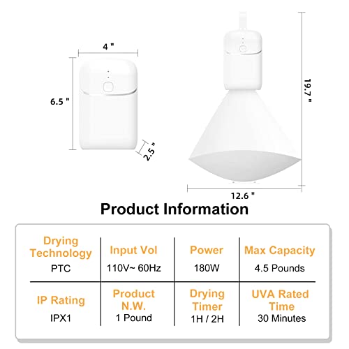 Tj. Portable Clothes Dryer, Mini Clothes Dryer Machine, Small Portable Dryer For Clothes With Ptc Drying & Uv Function, 1H/2H Timer For Underwear, Socks, Swimwear, Baby And Pet Clothes, White #TOP5