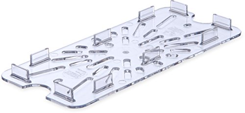 Carlisle FoodService Products 3067007-E Plastic Drain Shelf for 1/3 Size Food Pan, Clear, 0.6 Inches