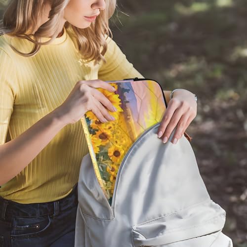 Funda para portátil de 13-14 pulgadas impermeable con diseño de girasoles miniatura 6