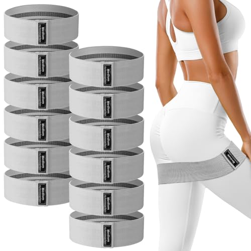 12 Pcs Fabric Resistance Bands for Workout