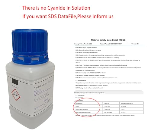 Solución de baño de plata 100ml para limpieza de metales miniatura 2
