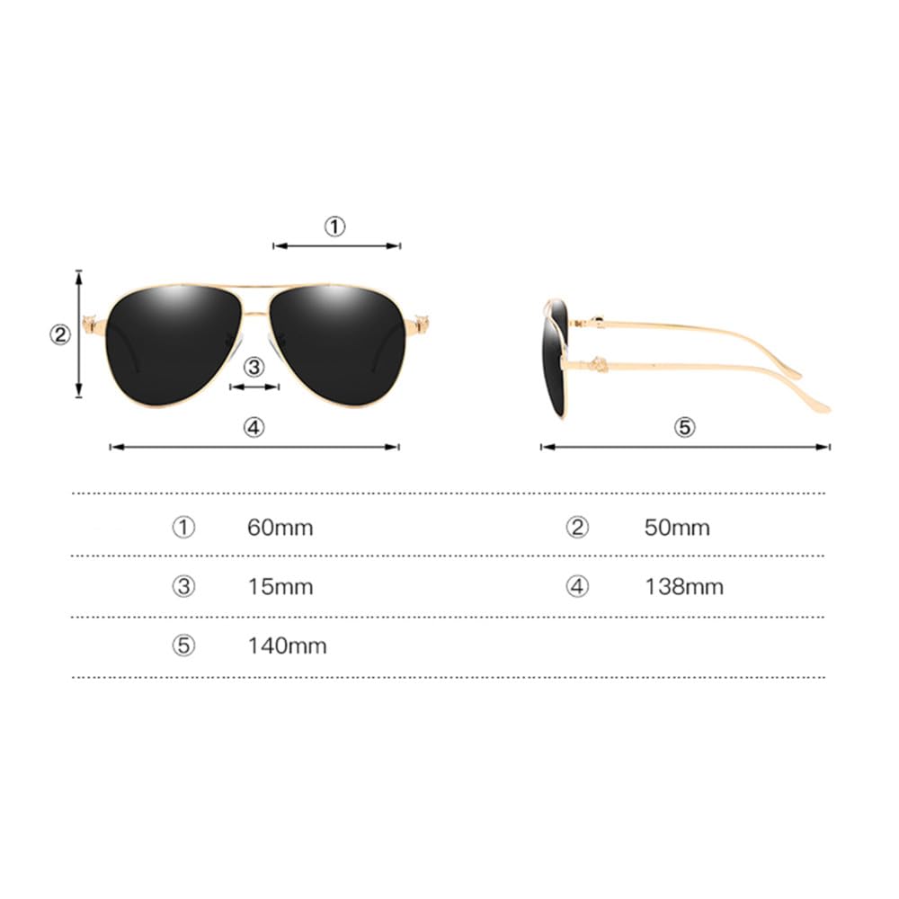Lunettes de soleil polarisées en aluminium pour homme et femme UV400 Lunettes de soleil pour la pêche et la conduite