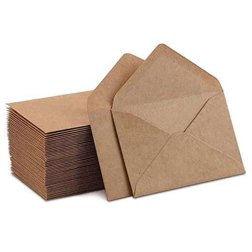 WAIZHIUA Sobres de Papel Kraft Vintage│100 Piezas Sobres Marrones Reciclados 135 x 185mm│Alta Calidad 140gsm│para Tarjetas de Felicitación Boda Invitaciones Cumpleaños