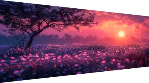 Broderie diamant strass ronds paysage de nature pour loisirs créatifs adultes et déco murale