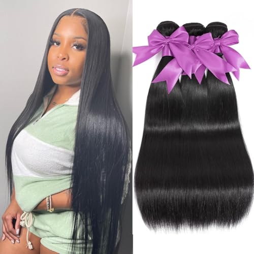 12A Straight Human Hair Bundles 10 12 14 Inch 100%...