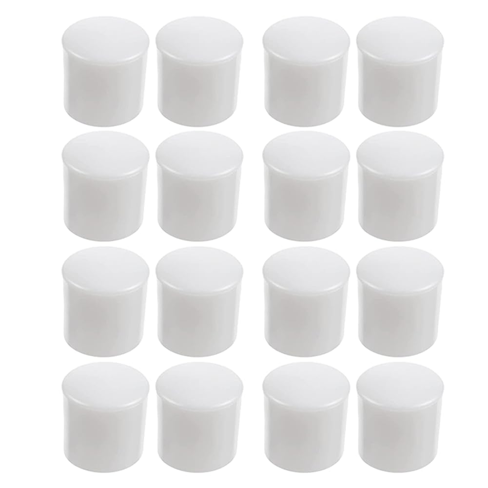 Photo 1 of 16 Pcs Premium Rubber Door Stop Stud Replacement Tips – Doorstopper Bumpers, Springe Hinge End Caps for Wall & Floor Protection – Universal Size (White)
