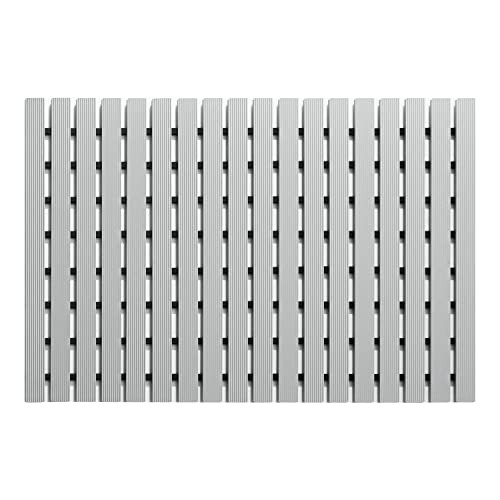 Tapis de douche rectangulaire tapis de sol sensoriel avec trou extra large