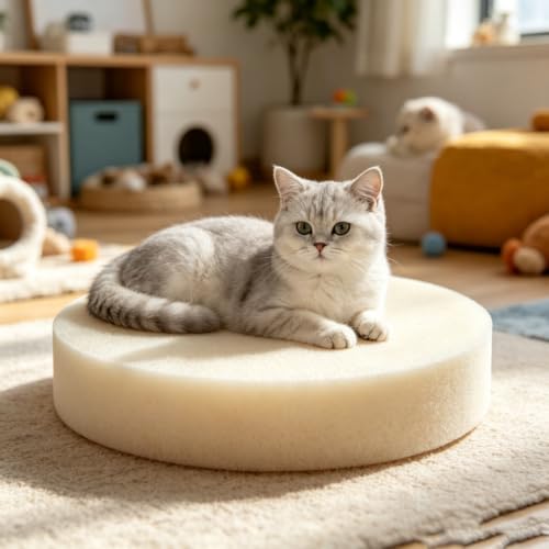 Cojín redondo de espuma de alta densidad de 15 cm para silla y hogar 8