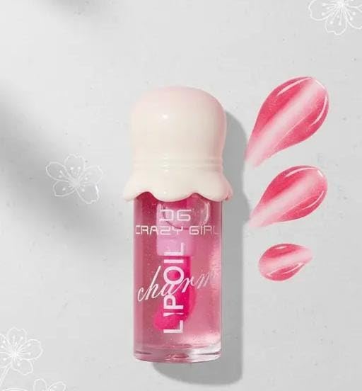 Image of Mini Lip Gloss Combo Set of 4 - 2Lip Oil, Tint & Bottle Shapes | pH Color Changing Lip Tint | Natural Pink Shine | Flavored Gloss Gift for Women & Girls (Lip Gloss Combo 4)