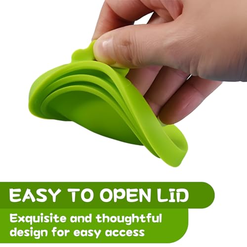 Siliget 2Pack Can Lids for Tins with Spoon, Universal Size Silicone Tin Can Covers Lids for Dog and Cat Food, BPA Free Fit 3 Standard Size Can Tops - Blue, Green - Image 6