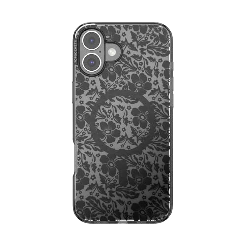 Image of POPSOCKETS iPhone 16 Plus Case Compatible with MagSafe, Phone Case for iPhone 16 Plus, Wireless Charging Compatible, Case Only - Black Lace
