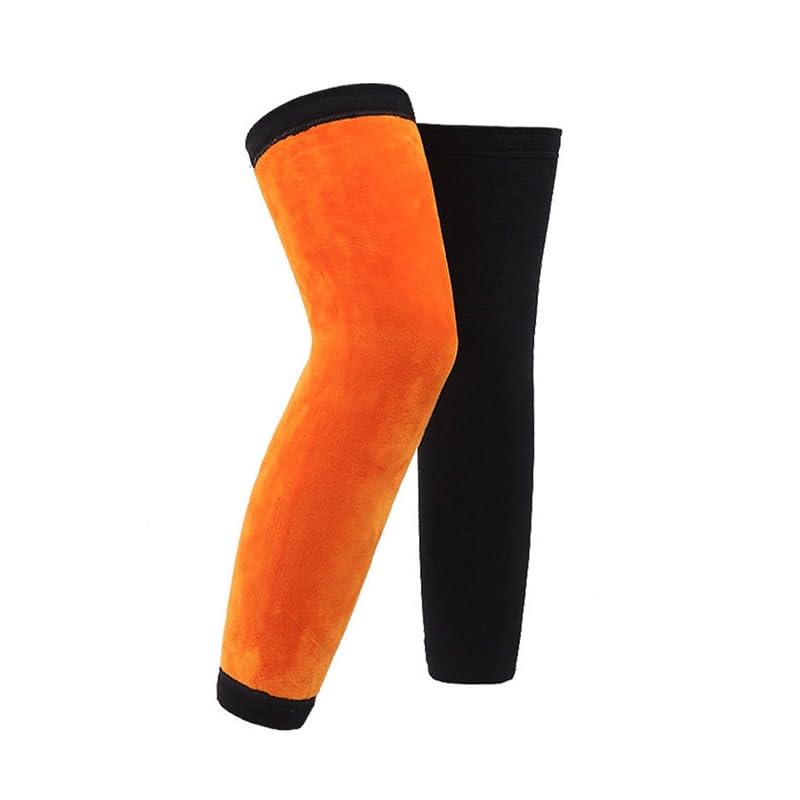 Winter Fleece Warm Knee Pads for Men Women Anti Slip Leg Guards