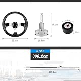 Acclcors System sterowania łodzią, mechaniczny zestaw skrętny, 396,24 cm, kabel sterujący do silnika zaburtowego, morskie systemy sterowania do łodzi rybackich, jachtów i innych jednostek pływających