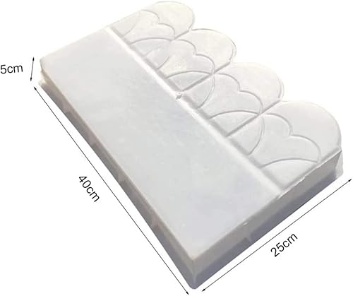 Miniatura 7 de BESPORTBLE Molde de valla de plástico Corralito 2 piezas valla de plástico de hormigón Cerca de jardín Cerca de cemento Jardín Moldes de hormigón