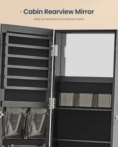 Image of SONGMICS HOME Standing Jewelry Cabinet, Full Length Mirror with Storage