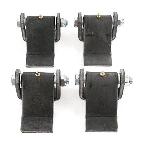 Red Hound Auto Qty 4 Steel Strap Style Short Leaf Hinge With Grease Zerk Fitting Weld-On Heavy Duty Greaseable Trailer Truck Body Gate Door Hinge #TOP1