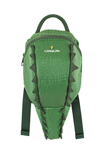 LittleLife Toddler Backpack-Crocodile, Mochila pequeños-Cocodrilo Unisex Niños, Blanco, Talla Única