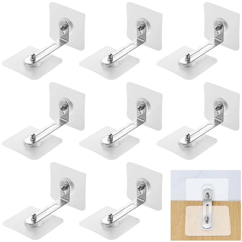 家具 壁 固定 家具転倒防止 穴あけ不要 キャビネット 地震対策 棚 転倒防止 l字金具ストッパー 8組セット 家具、キャビネット、ワードローブ、本棚など 固定 ベビープルーフ 子供安全対策グッズ