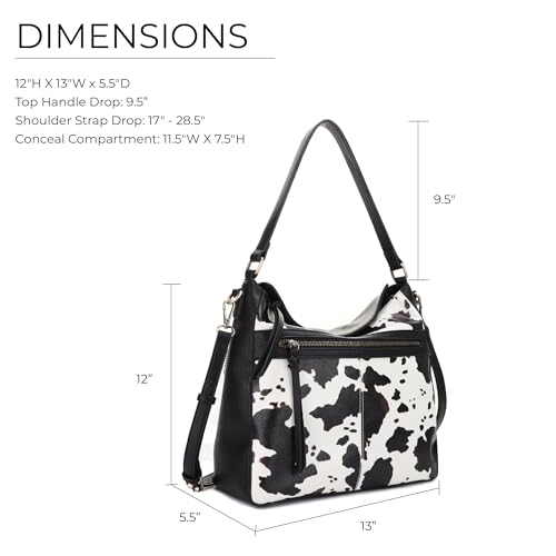 Image of JESSIE & JAMES | Dakota Top Handle Concealed Carry Hobo Purse with Adustable Shoulder Strap