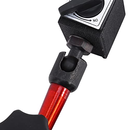 Magnetische Basis 3 Gezamenlijke Rode Magnetische Basismeetklok met Magnetische Basis Verstelbare Metalen… - Image 4