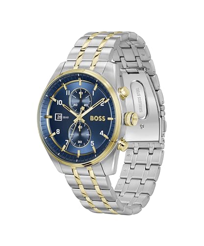 Image of BOSS Skytraveller Men's 44mm Chronograph Quartz Watch