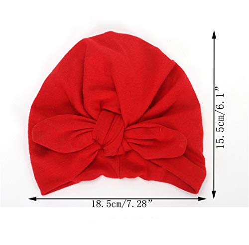 Newborn Baby Cotton Cloth Turban Big Bow Toddler Rabbit Hospital Hat Kids Baby Cap Ear Hat3