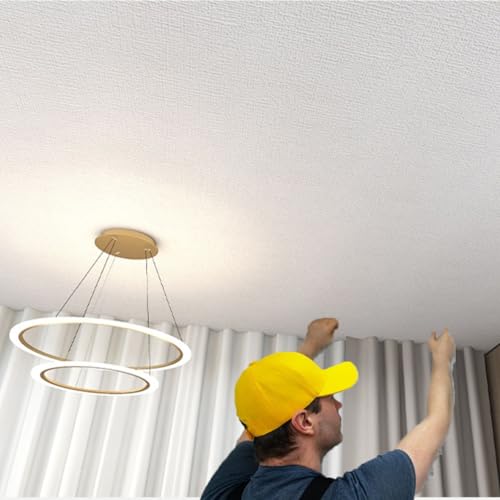 Panel Decorativo Autoadhesivo para Techo Tipo baldosa - Panel de PVC Autoadhesivo - Baldosa de Techo de plástico, Revestimiento Ligero, Lavable - Blanco (50 cm de Ancho x 10 m de Largo)