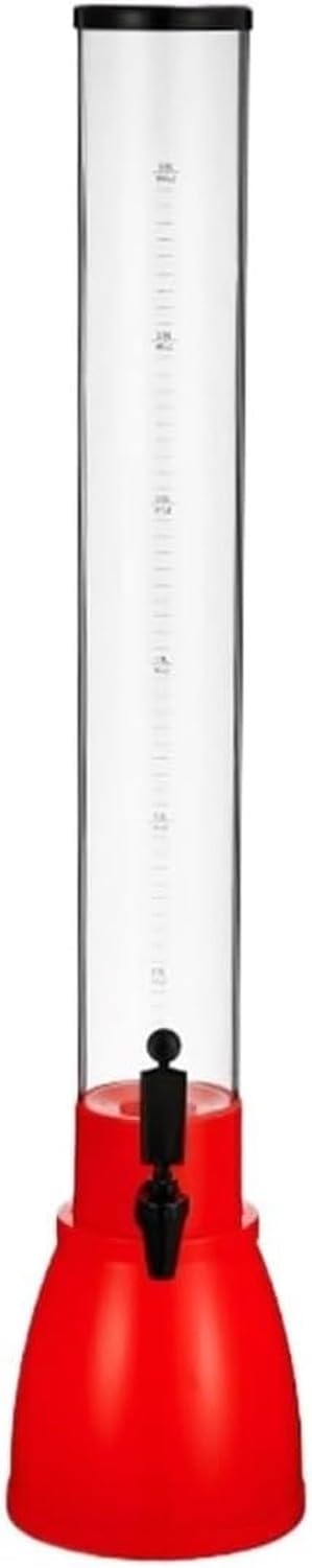 AIEIJJH Drink Dispenser for Parties, Juice Server Beverage Dispenser 3.5L Beer Water Juice Punch Container, Rosso, 16.8x82.5cm
