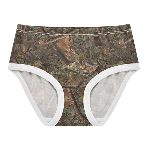 Girls Underwear Soft Cotton Camouflage Forest Kids Panties in Sizes 2/3t, 4t, 5t, 6 and 8
