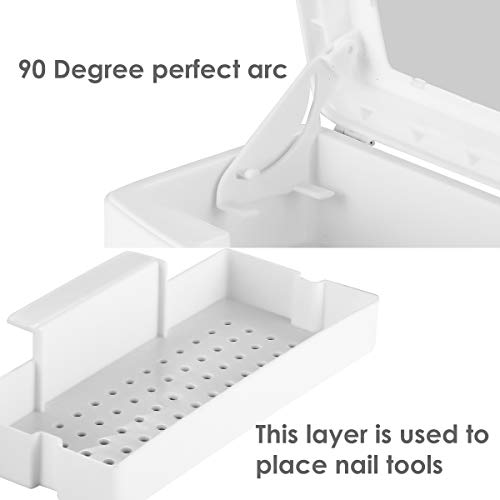 Petyoung Nagel-Sterilisierungs-sauberer Sterilisator-Behälter-Kasten-Salon-persönliches Nagel-Kunst-Maniküre-Werkzeug (Color : Transparent Lid)