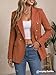 Orange Blazers Jacket for Women 2026 Fall Winter Casual Blazer Fashion Womens Long Lightweight Work Business Lady Double-Breasted Boyfriend Petite Suit Suits M