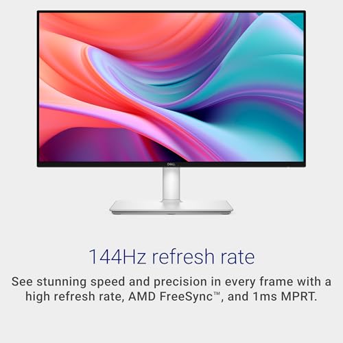 Dell 24 Plus Monitor - S2425HSM - 23.8-inch FHD (1920x1080) 144Hz 1ms Display, 2 x 3W Speakers, HDMI Connectivity, Height/Tilt/Pivot/Swivel Adjustability, AMD FreeSync - Ash White - Image 4