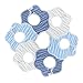 MUKIN Baby Drooling Towel, Snap Bibs, Muslin Bibs, 6 Pack, Adjustable, Soft Cotton (Gradient Blue)